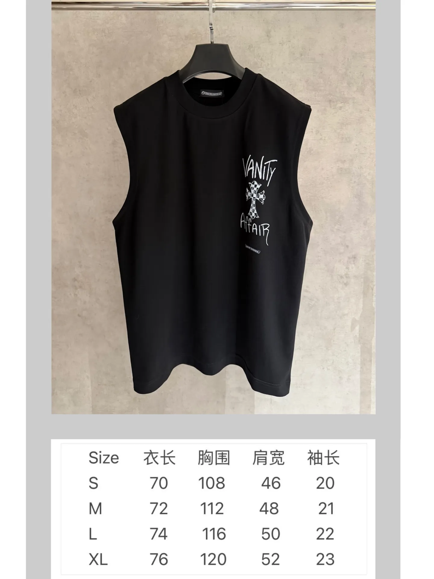 🅿️200 [Strict quality control] CH Croixin's new tank top T-shirt. The fabric is made of 280 grams of high-quality long-staple cotton blend. It is soft and breathable while retaining the original support. Digital direct injection process is used on the front and back to restore the color of the pattern itself. Black and white 2 colors. Size: S-XL
